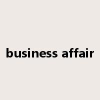 business affair是什么意思