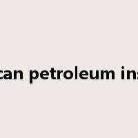 american petroleum institute是什么意思