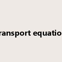 transport equation是什么意思
