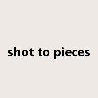 shot to pieces是什么意思