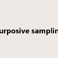 purposive sampling是什么意思