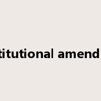 constitutional amendment是什么意思