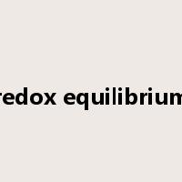 redox equilibrium是什么意思