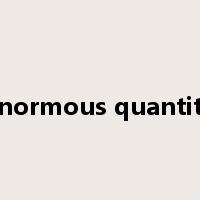enormous quantity是什么意思