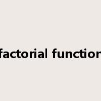 factorial function是什么意思