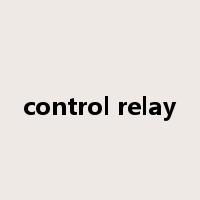 control relay是什么意思