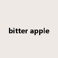 bitter apple是什么意思
