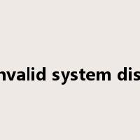 Invalid system disk是什么意思