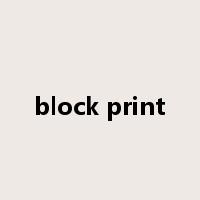 block print是什么意思