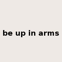 be up in arms是什么意思