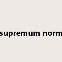supremum norm是什么意思