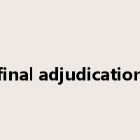 final adjudication是什么意思