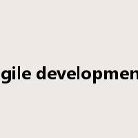 agile development是什么意思