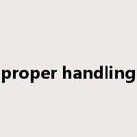 proper handling是什么意思