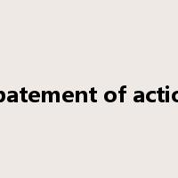 abatement of action是什么意思