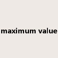 maximum value是什么意思