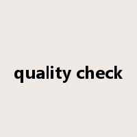 quality check是什么意思