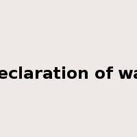 declaration of war是什么意思