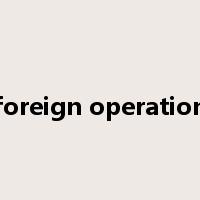foreign operation是什么意思