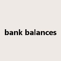 bank balances是什么意思