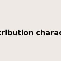 distribution character是什么意思
