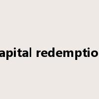 capital redemption是什么意思