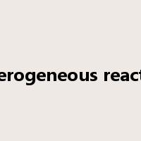 heterogeneous reaction是什么意思