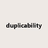duplicability是什么意思