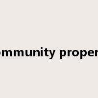 community property是什么意思