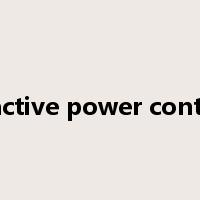 reactive power control是什么意思
