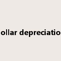 dollar depreciation是什么意思
