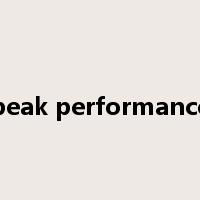 peak performance是什么意思
