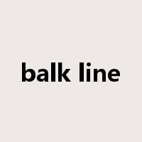 balk line是什么意思