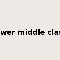 lower middle class是什么意思