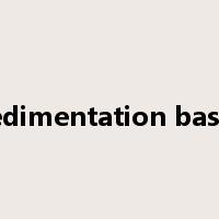 sedimentation basin是什么意思