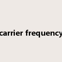 carrier frequency是什么意思