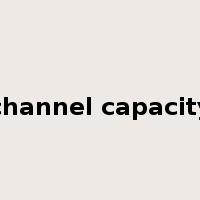 channel capacity是什么意思