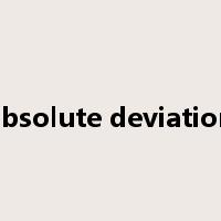 absolute deviation是什么意思
