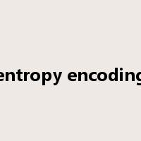 entropy encoding是什么意思