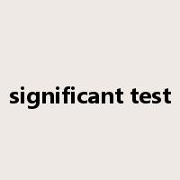 significant test是什么意思