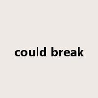could break是什么意思