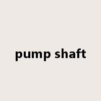 pump shaft是什么意思