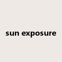 sun exposure是什么意思