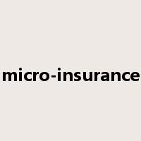 micro-insurance是什么意思