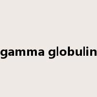 gamma globulin是什么意思