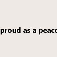 as proud as a peacock是什么意思