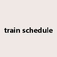train schedule是什么意思