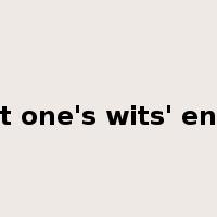 at one's wits' end是什么意思