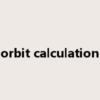 orbit calculation是什么意思