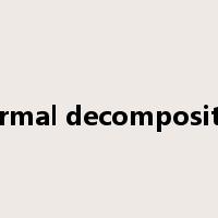 thermal decomposition是什么意思